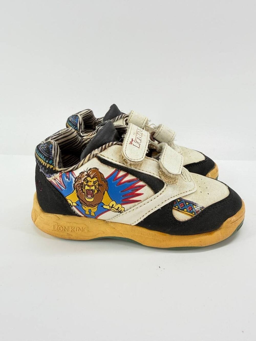 Vintage Disney The Lion King Kids Sneakers Simba Hook Loop Shoes Size 9.5